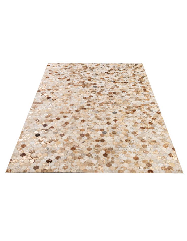 Detail image of  5' 2 x 8' 3 Cowhide - Patchwork Rug