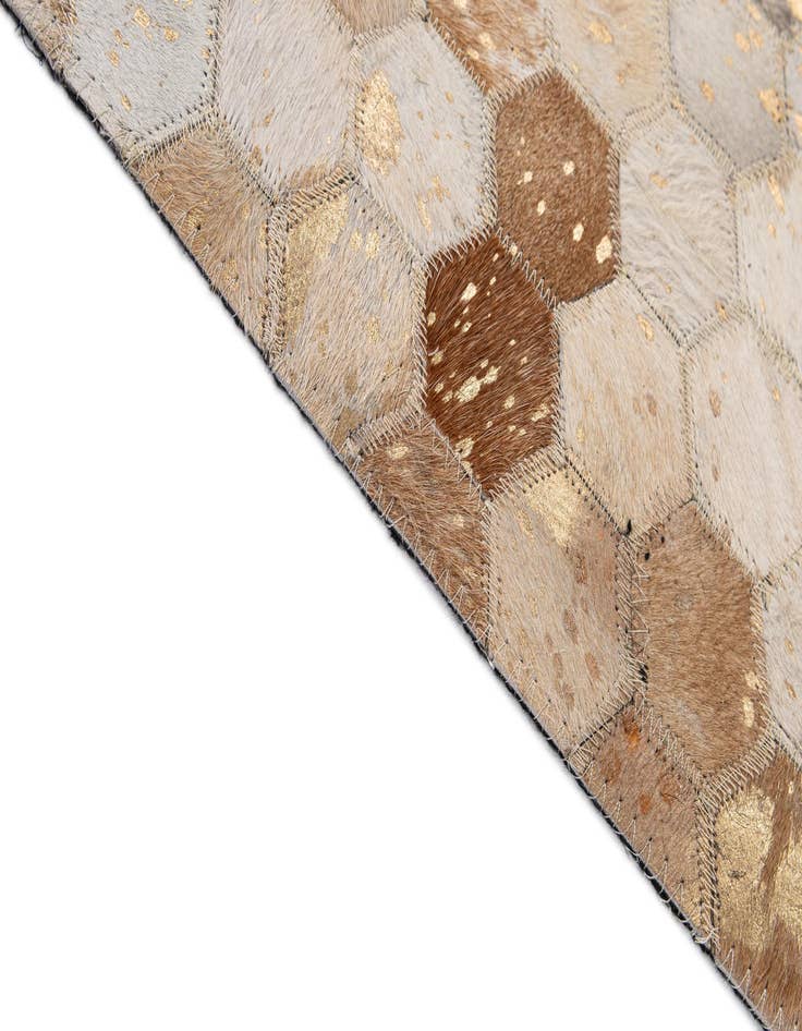 Detail image of  5' 2 x 8' 3 Cowhide - Patchwork Rug