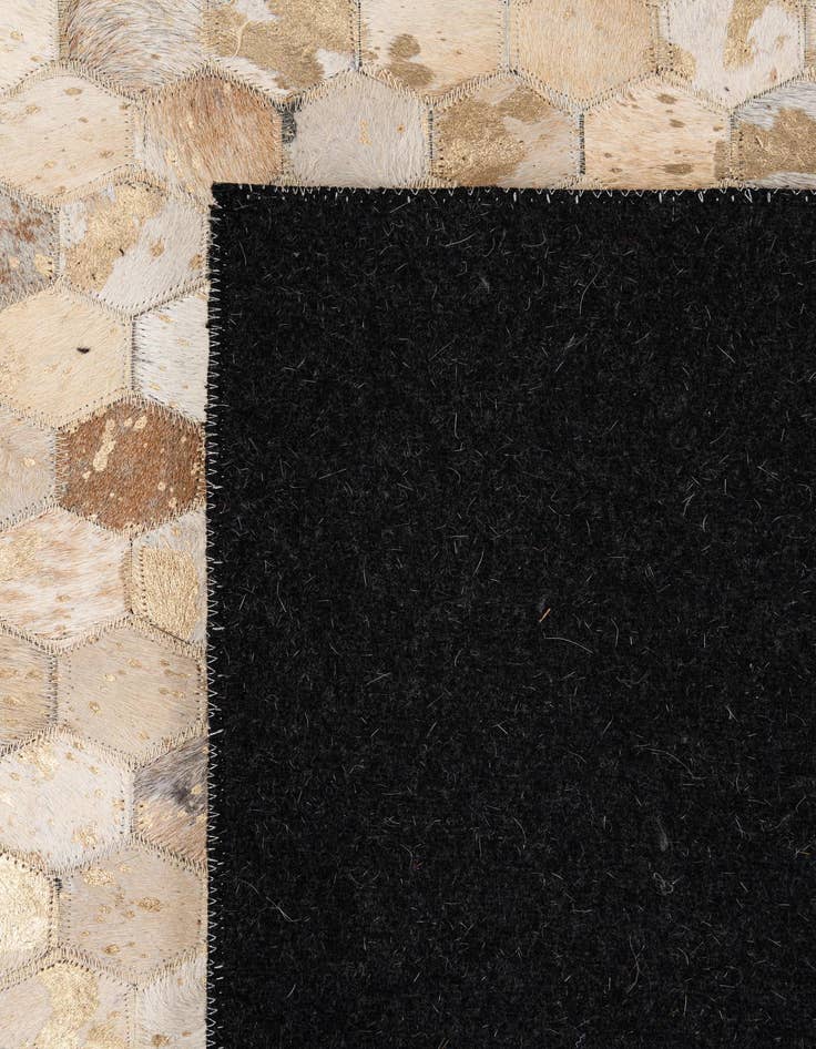 Detail image of  5' 2 x 8' 3 Cowhide - Patchwork Rug