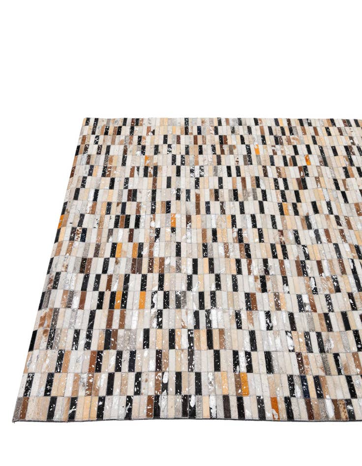 Detail image of  5' x 8' 2 Cowhide - Patchwork Rug