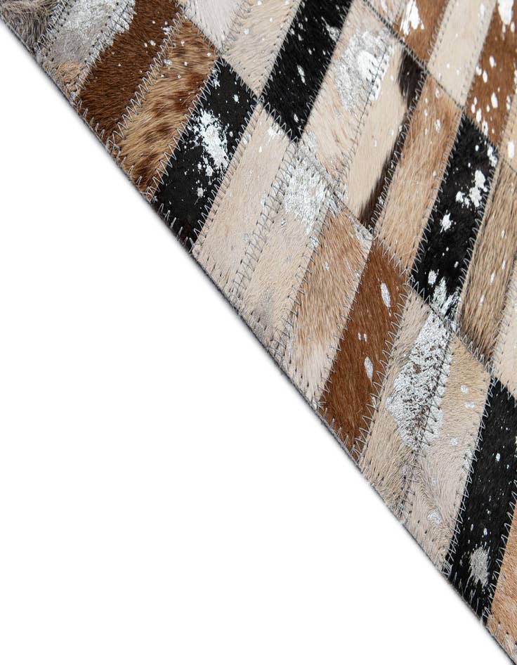 Detail image of  5' x 8' 2 Cowhide - Patchwork Rug