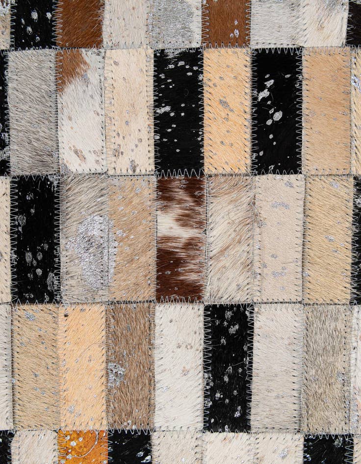 Detail image of  5' x 8' 2 Cowhide - Patchwork Rug