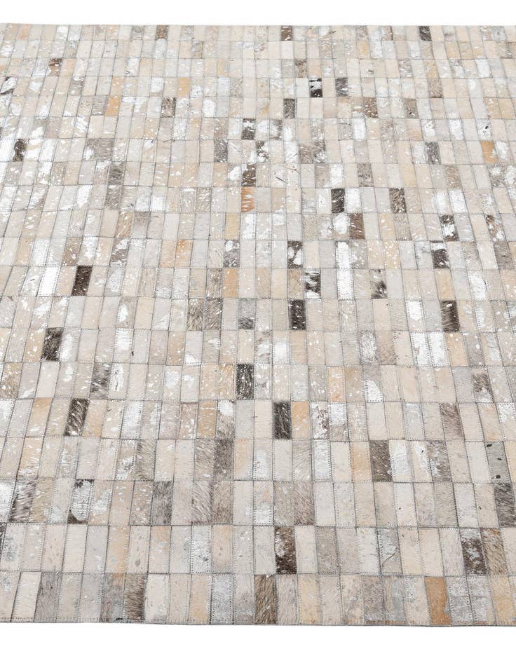 Detail image of  5' 1 x 8' 1 Cowhide - Patchwork Rug