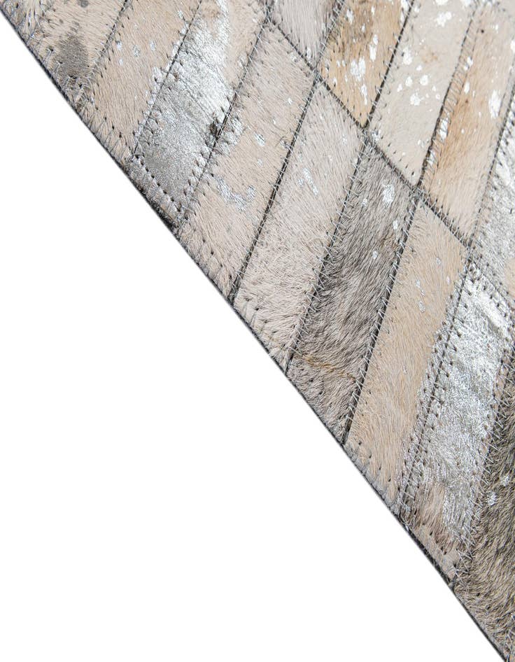 Detail image of  5' 1 x 8' 1 Cowhide - Patchwork Rug