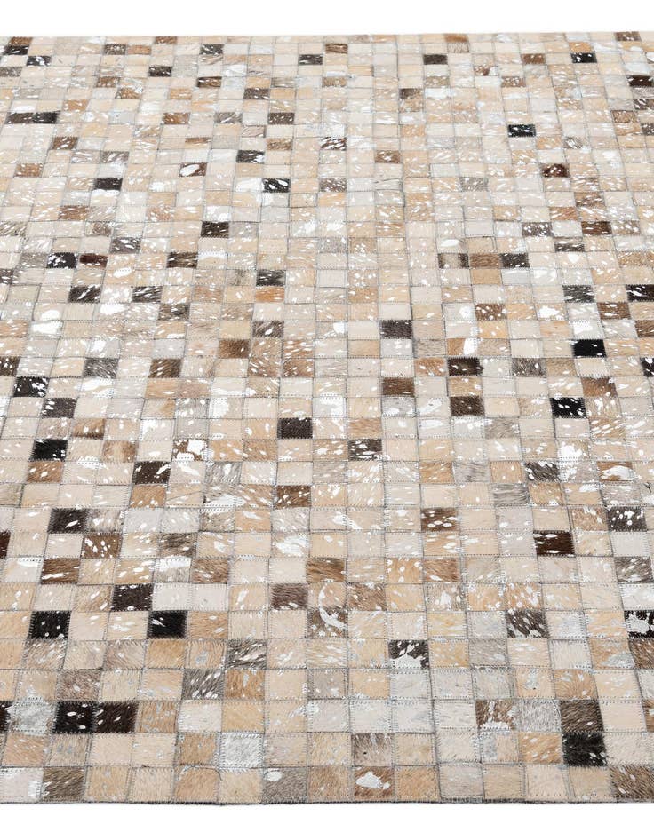 Detail image of  5' x 7' 9 Cowhide - Patchwork Rug