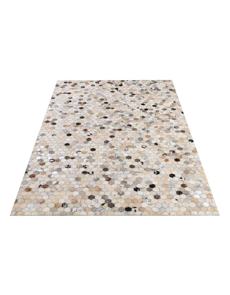 Detail image of  5' 1 x 8' 1 Cowhide - Patchwork Rug