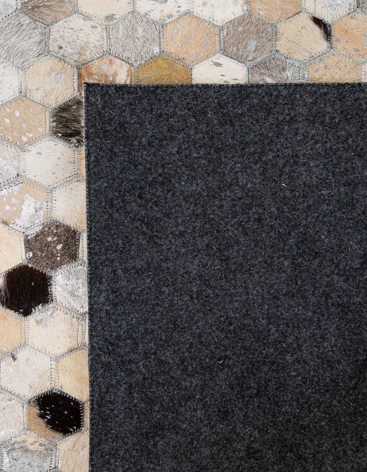 Detail image of  5' 1 x 8' 1 Cowhide - Patchwork Rug