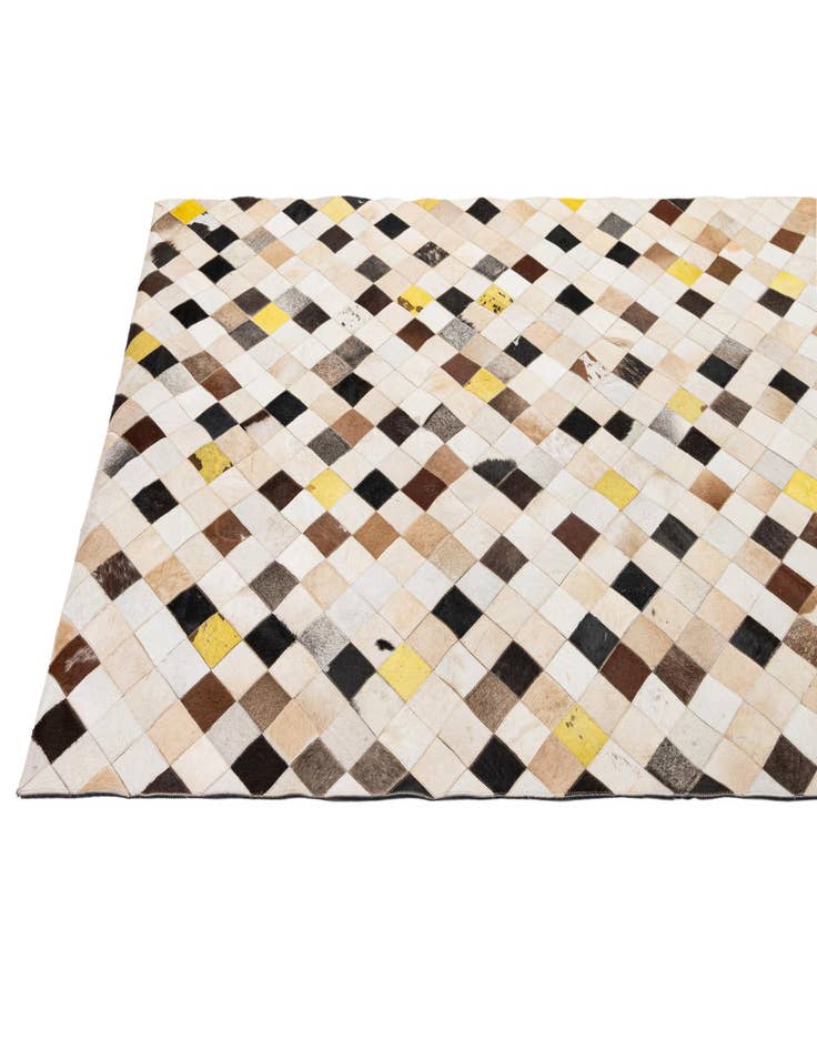 Detail image of  5' x 7' 9 Cowhide - Patchwork Rug