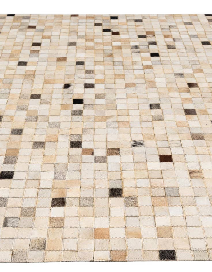 Detail image of  5' 2 x 7' 11 Cowhide - Patchwork Rug