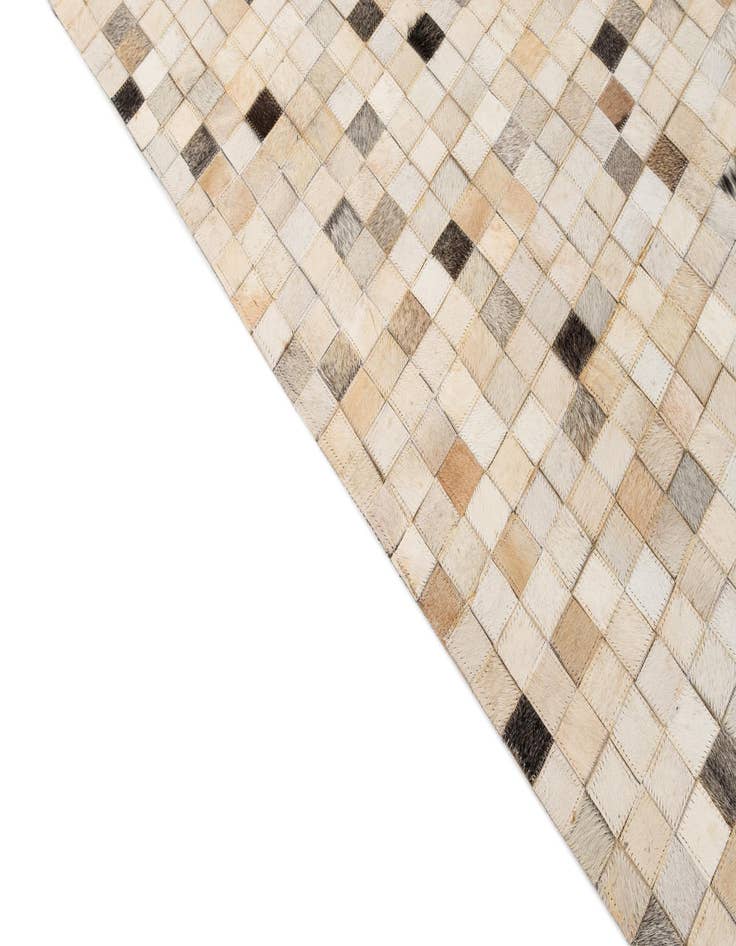 Detail image of  5' 2 x 7' 11 Cowhide - Patchwork Rug