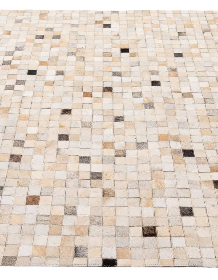 Detail image of  5' 1 x 7' 11 Cowhide - Patchwork Rug