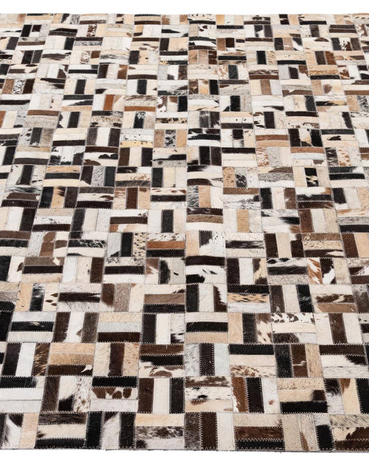 Detail image of  5' x 8' Cowhide - Patchwork Rug