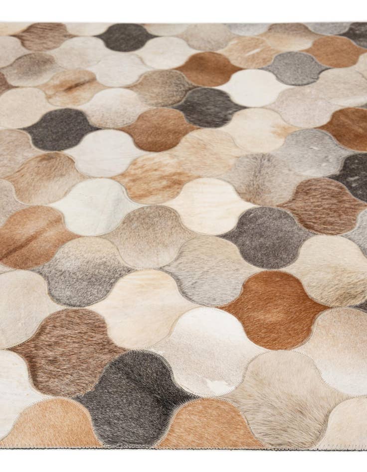 Detail image of  5' x 8' Cowhide - Patchwork Rug