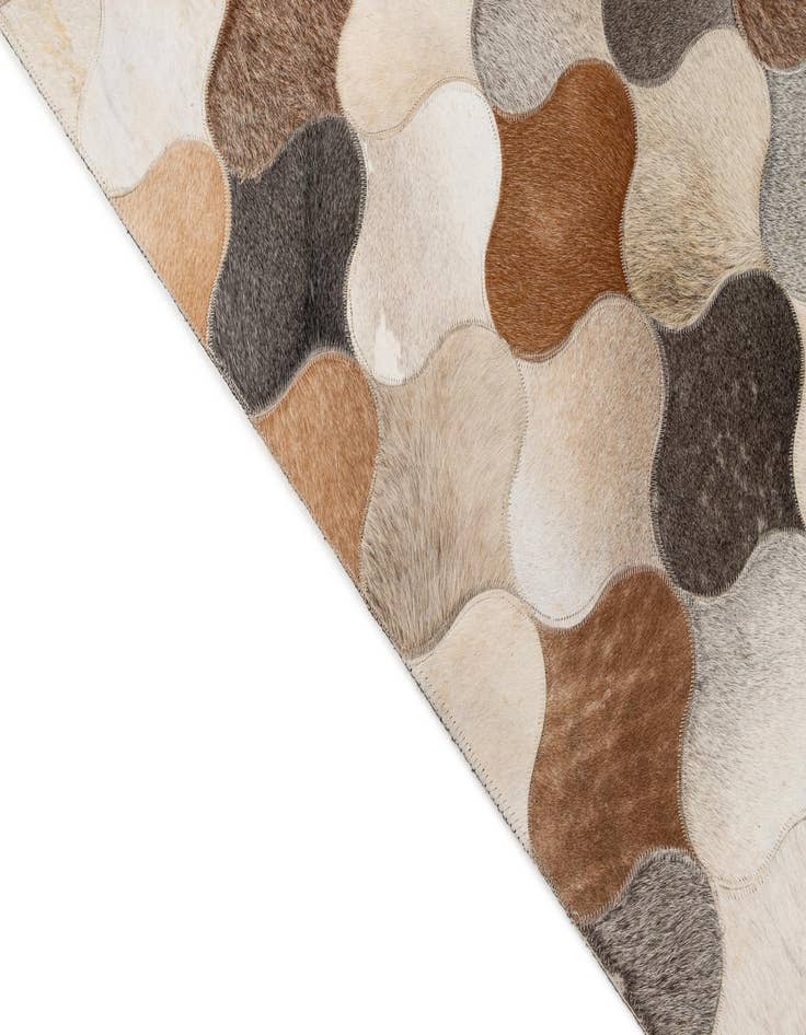Detail image of  5' x 8' Cowhide - Patchwork Rug