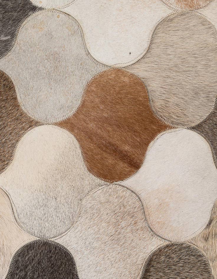Detail image of  5' x 8' Cowhide - Patchwork Rug