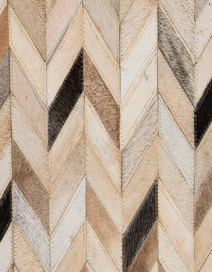 Detail image of  5' x 8' 2 Cowhide - Patchwork Rug