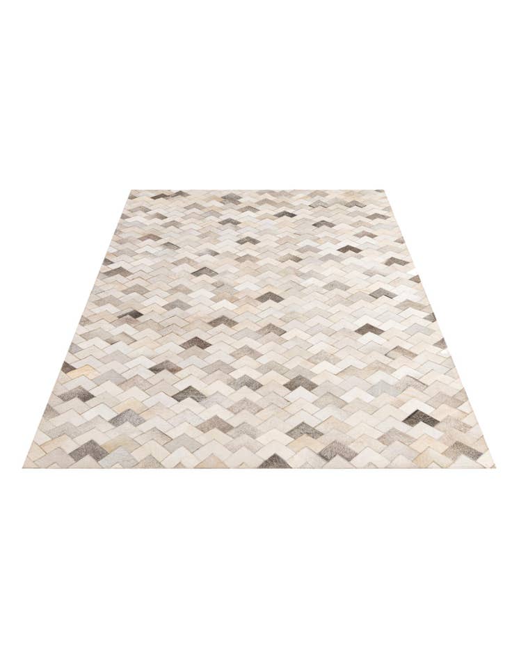 Detail image of  5' 2 x 8' Cowhide - Patchwork Rug