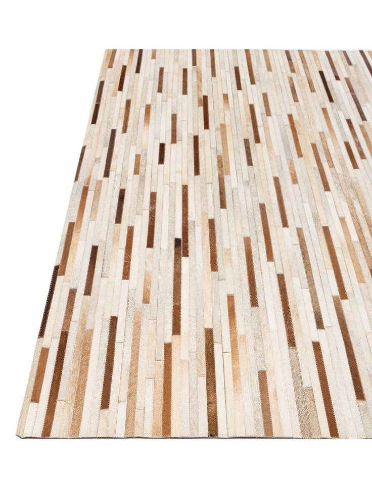 Detail image of  5' 1 x 7' 11 Cowhide - Patchwork Rug