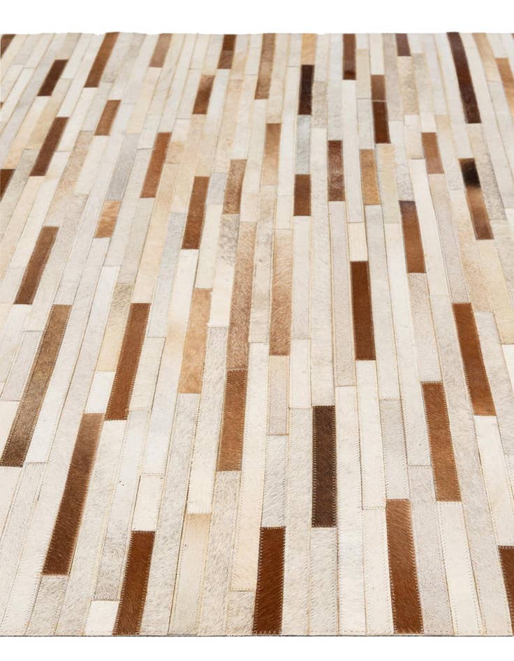 Detail image of  5' 1 x 7' 11 Cowhide - Patchwork Rug