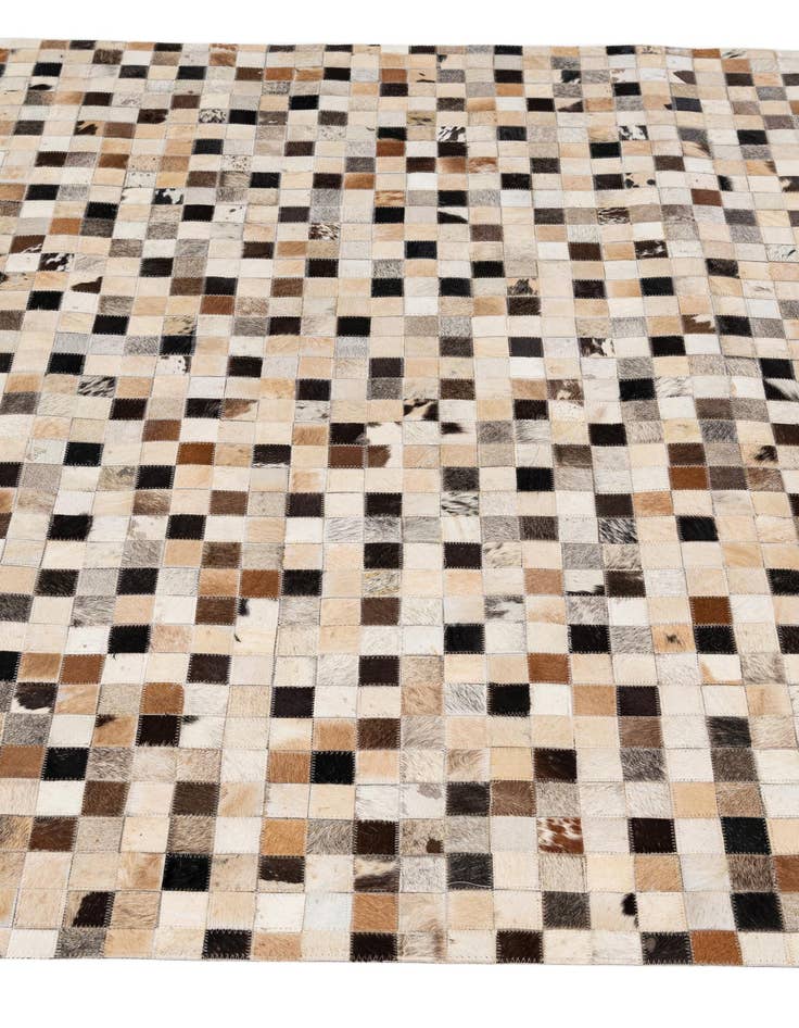 Detail image of  5' 1 x 8' 1 Cowhide - Patchwork Rug