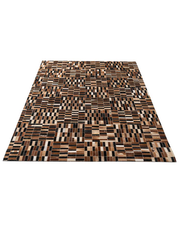 Detail image of  5' 1 x 7' 10 Cowhide - Patchwork Rug