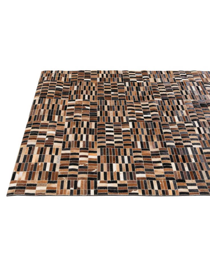 Detail image of  5' 1 x 7' 10 Cowhide - Patchwork Rug