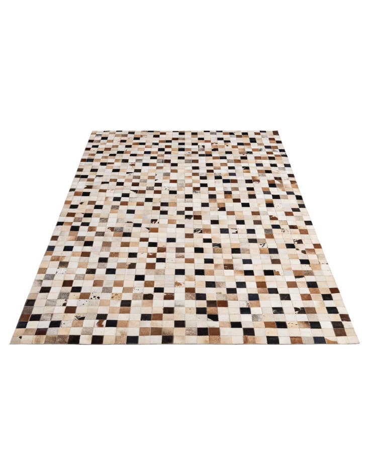 Detail image of  5' 1 x 7' 11 Cowhide - Patchwork Rug