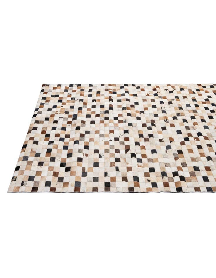 Detail image of  5' 1 x 7' 11 Cowhide - Patchwork Rug