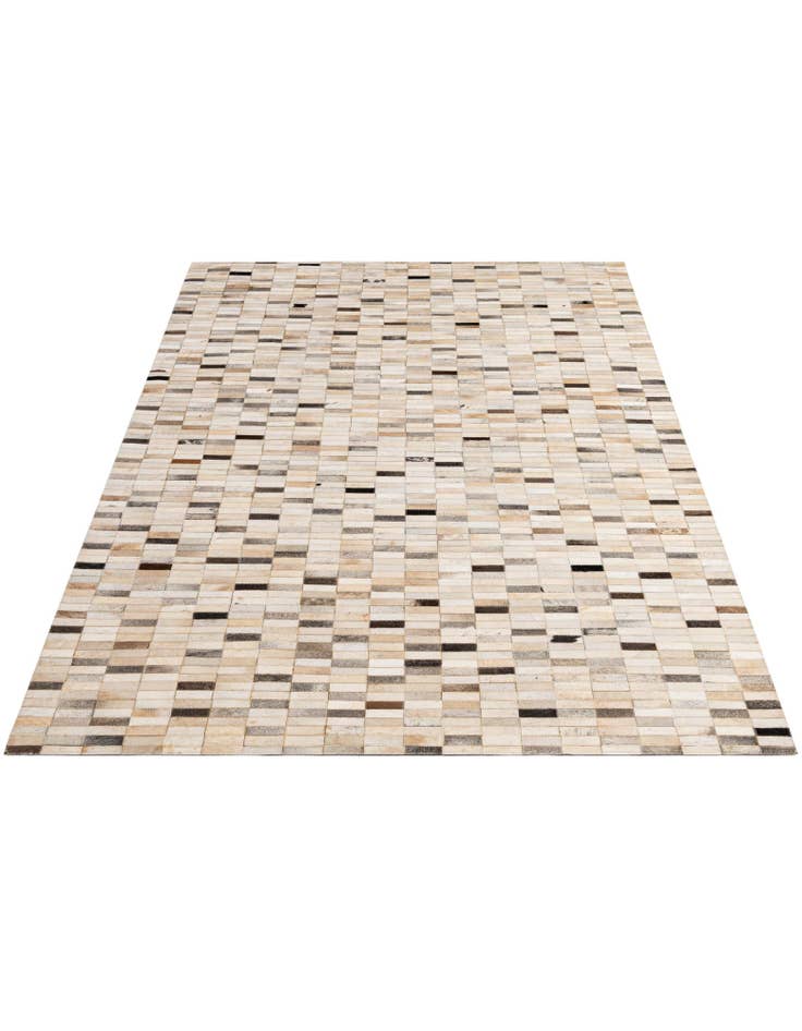 Detail image of  5' 2 x 7' 11 Cowhide - Patchwork Rug