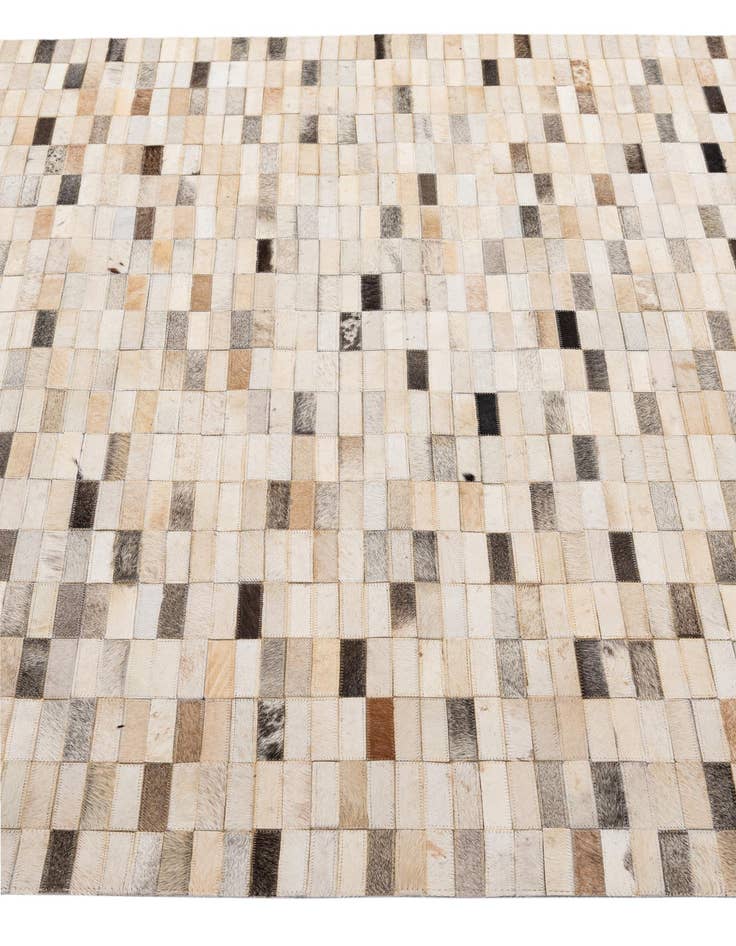 Detail image of  5' 2 x 7' 11 Cowhide - Patchwork Rug