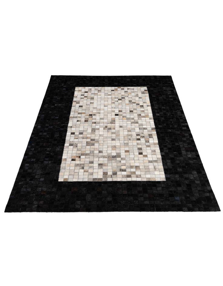 Detail image of  5' 1 x 7' 10 Cowhide - Patchwork Rug