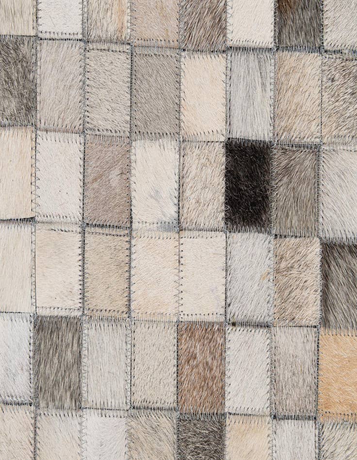Detail image of  5' 1 x 7' 10 Cowhide - Patchwork Rug