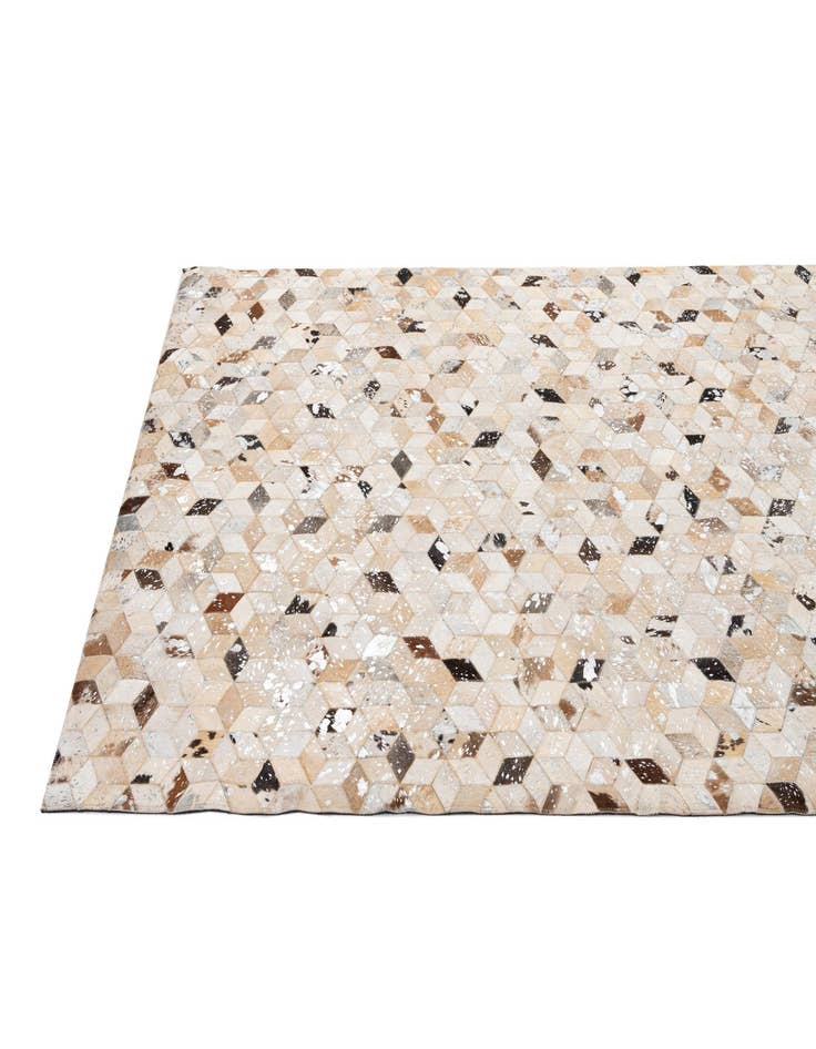 Detail image of  5' 3 x 8' Cowhide - Patchwork Rug