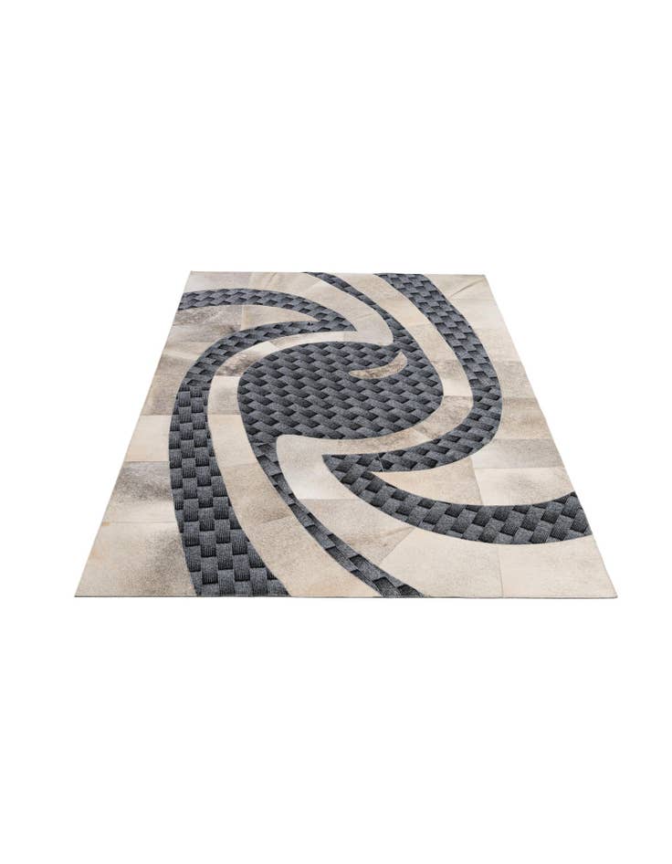 Detail image of  5' x 8' Cowhide - Patchwork Rug