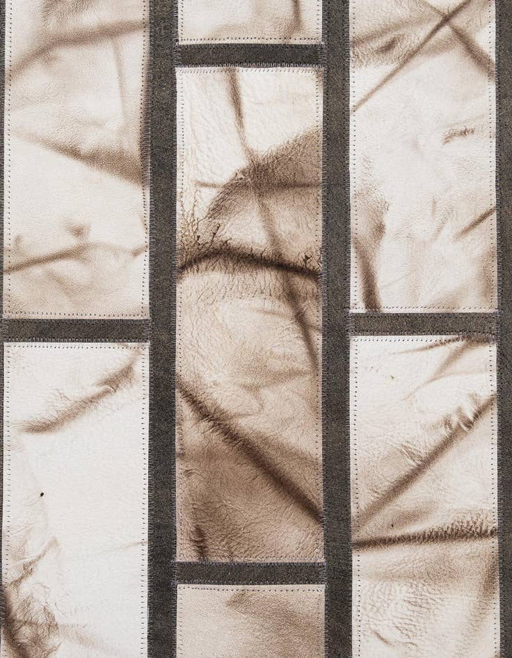 Detail image of  5' 2 x 8' 1 Cowhide - Patchwork Rug