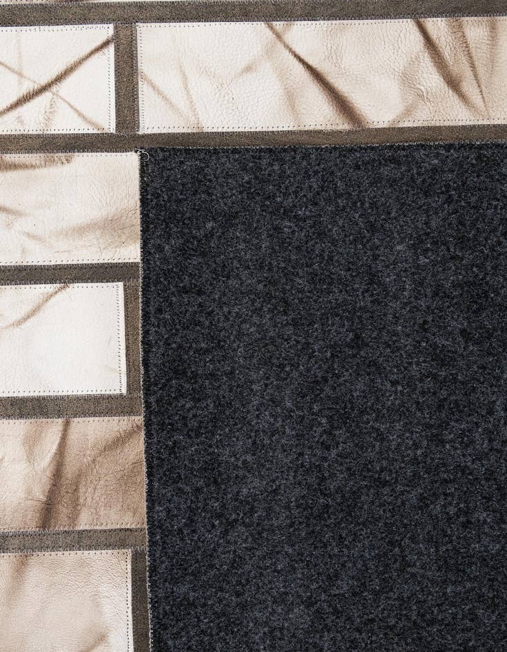Detail image of  5' 2 x 8' 1 Cowhide - Patchwork Rug