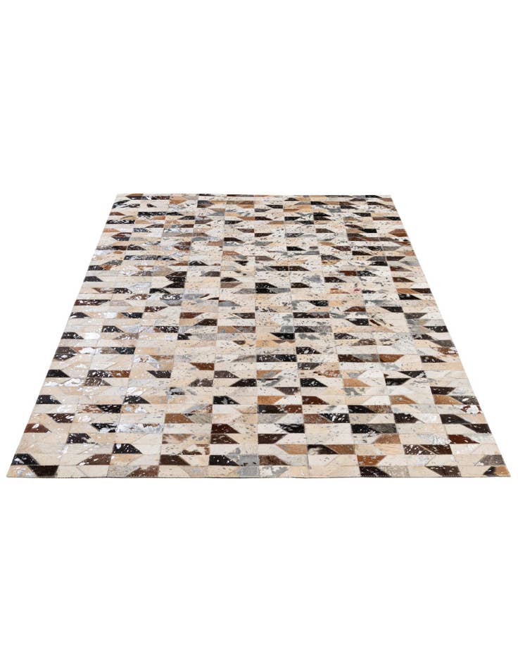 Detail image of  4' x 5' 11 Cowhide - Patchwork Rug