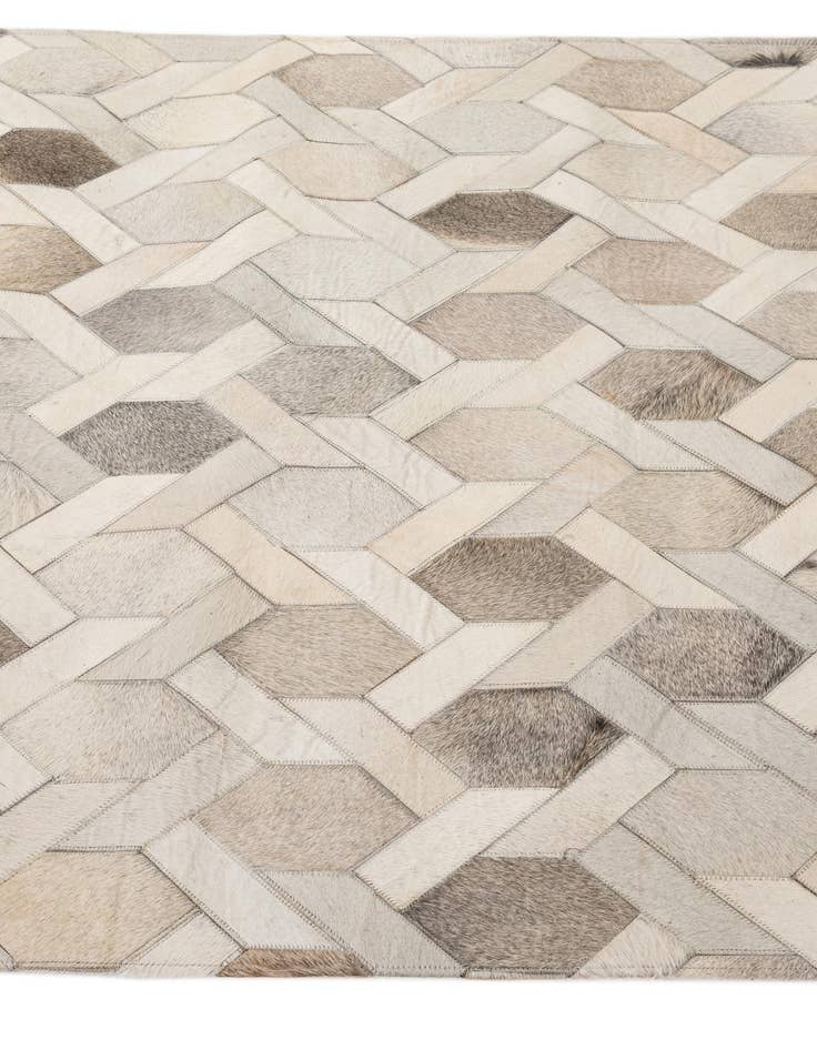 Detail image of  4' 1 x 5' 11 Cowhide - Patchwork Rug