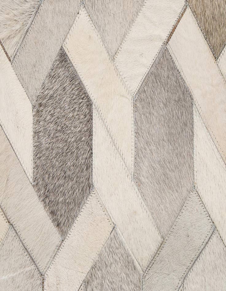 Detail image of  4' 1 x 5' 11 Cowhide - Patchwork Rug