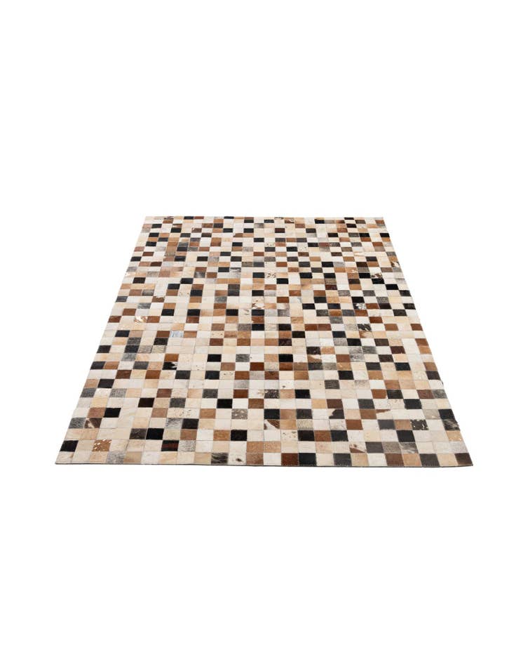 Detail image of  4' x 5' 11 Cowhide - Patchwork Rug