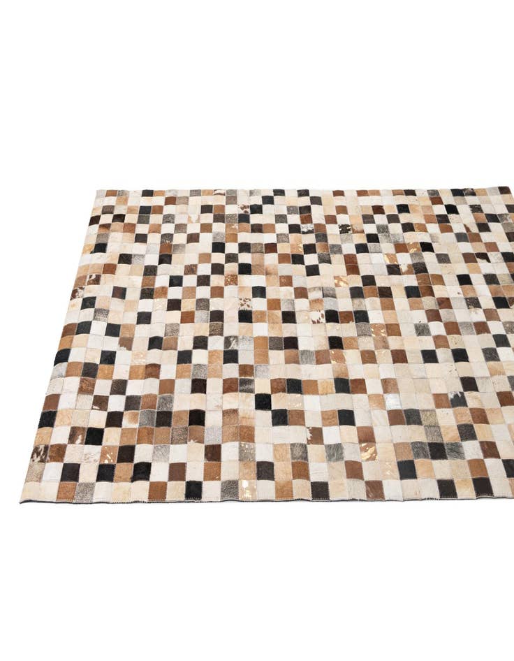 Detail image of  4' x 5' 11 Cowhide - Patchwork Rug