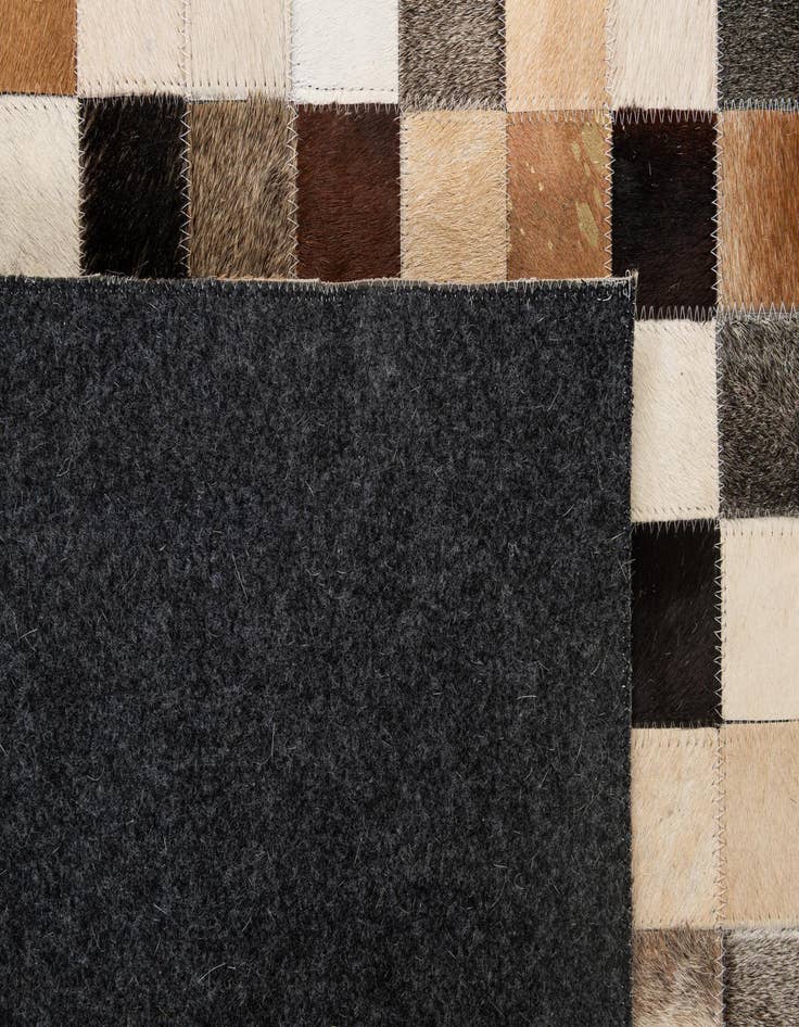 Detail image of  4' x 5' 11 Cowhide - Patchwork Rug