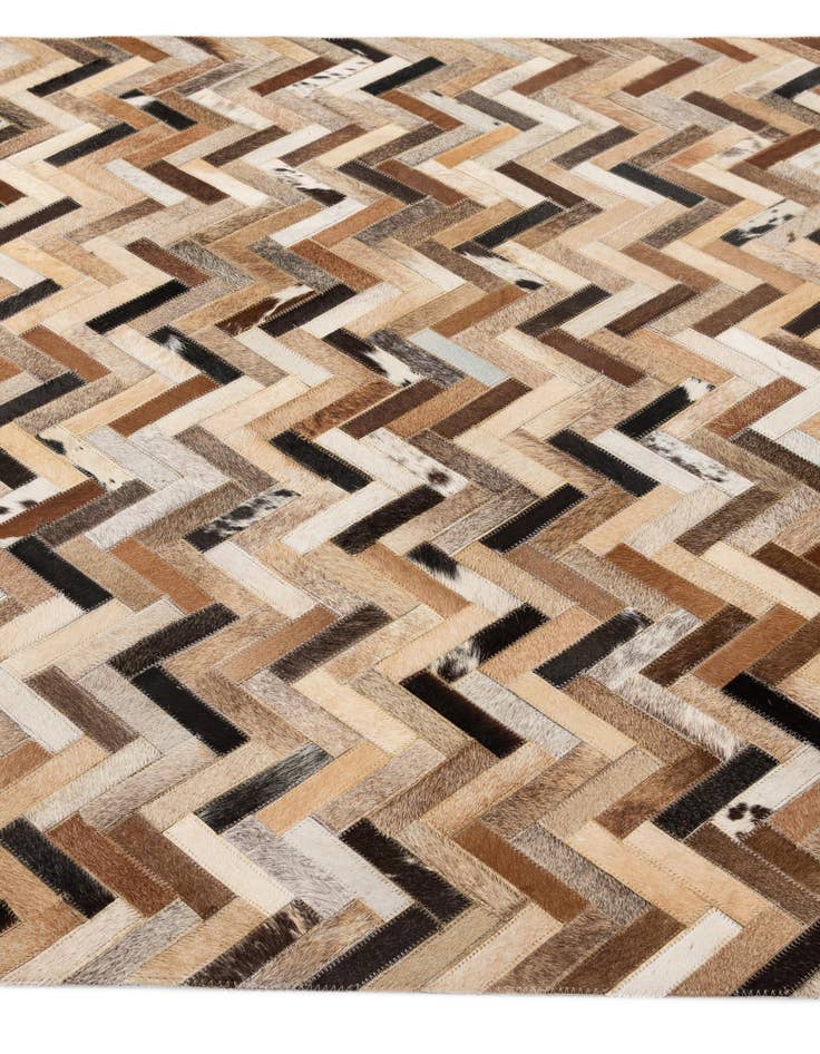 Detail image of  4' 1 x 6' 1 Cowhide - Patchwork Rug