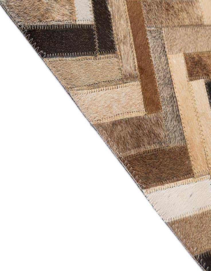 Detail image of  4' 1 x 6' 1 Cowhide - Patchwork Rug