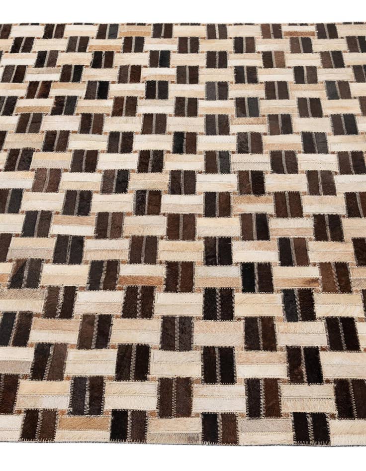 Detail image of  3' 11 x 5' 11 Cowhide - Patchwork Rug