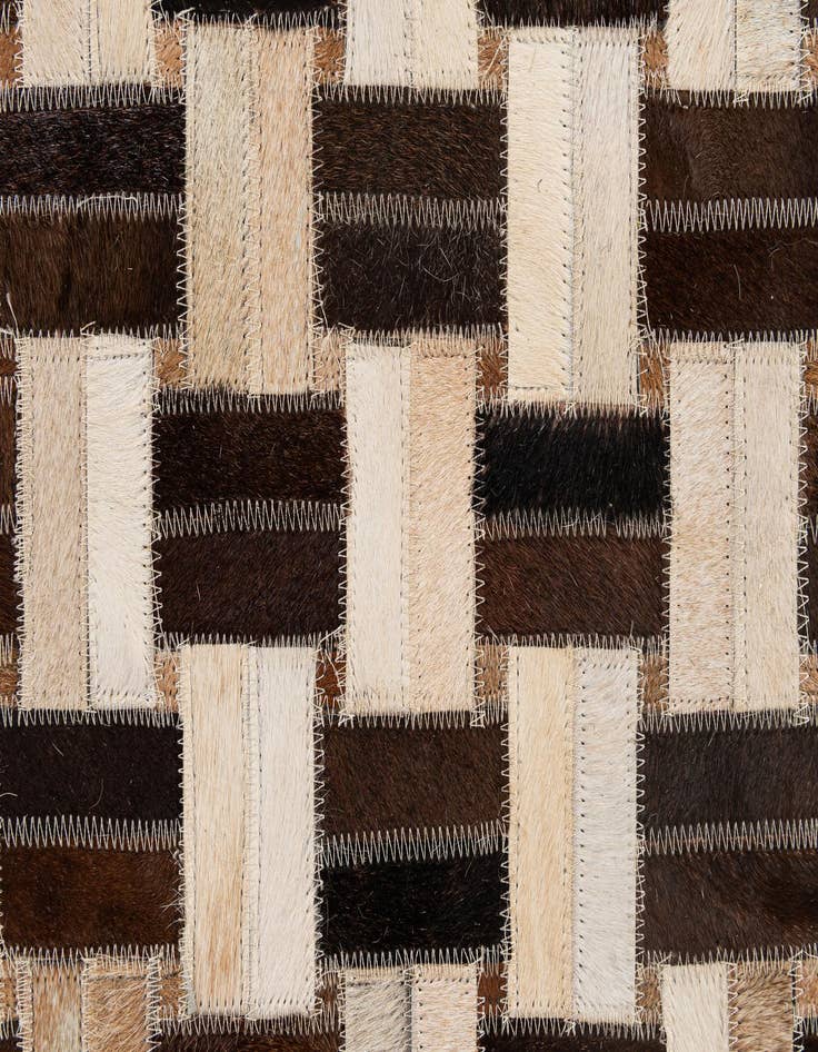 Detail image of  3' 11 x 5' 11 Cowhide - Patchwork Rug