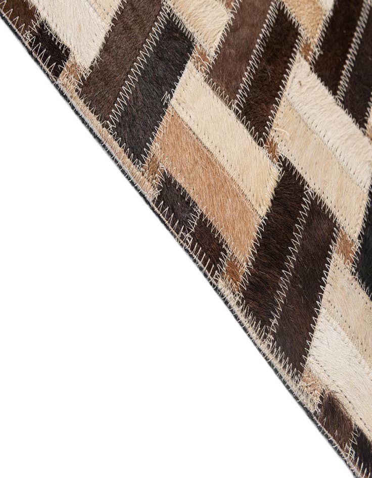 Detail image of  3' 11 x 5' 11 Cowhide - Patchwork Rug