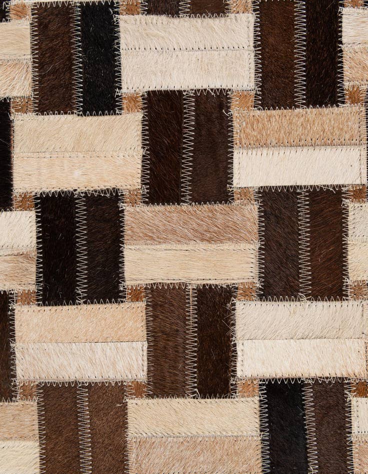 Detail image of  3' 11 x 5' 11 Cowhide - Patchwork Rug