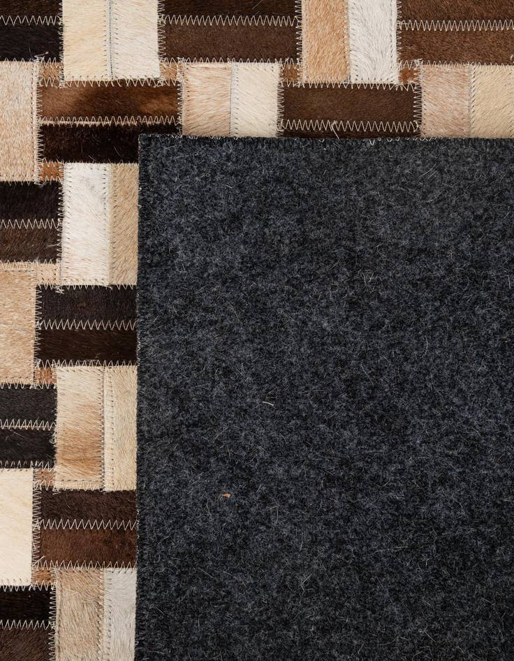 Detail image of  3' 11 x 5' 11 Cowhide - Patchwork Rug