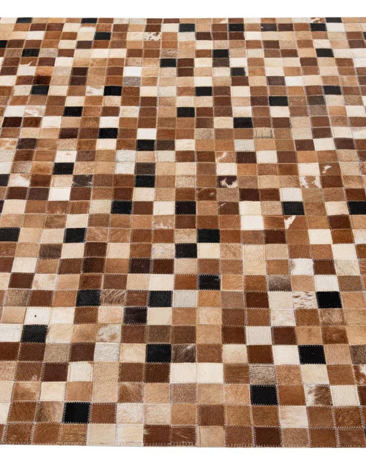 Detail image of  4' 1 x 5' 11 Cowhide - Patchwork Rug